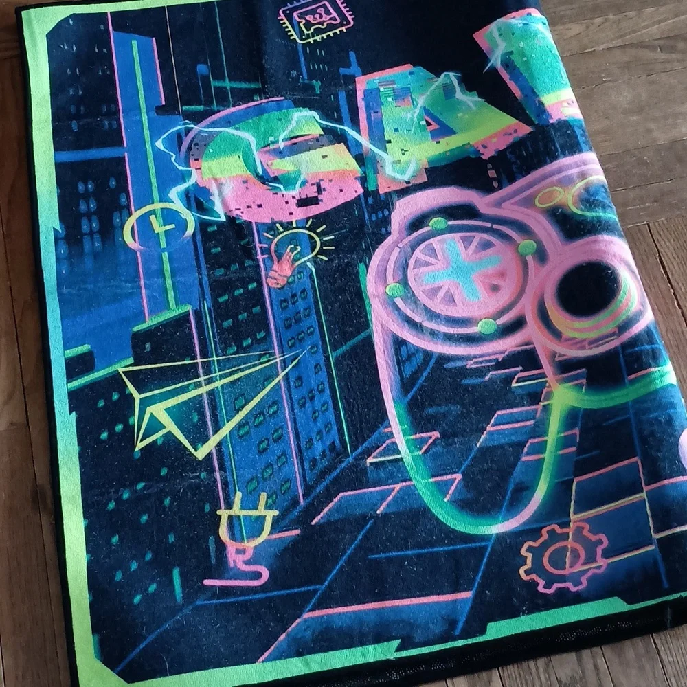 Gaming Area‎ Rug Blacklight UV Reactive